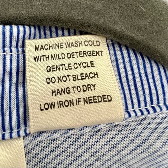 Passport Large Striped Long Sleeve Womens Tab Button-Up High/Low Airy Cozy Shirt - Picture 11 of 11